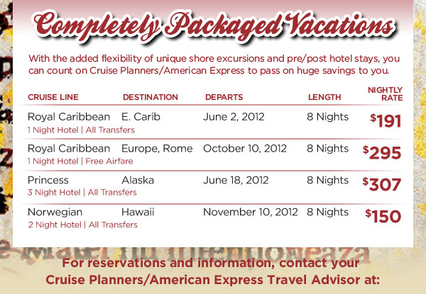 Completely Packaged Vacations